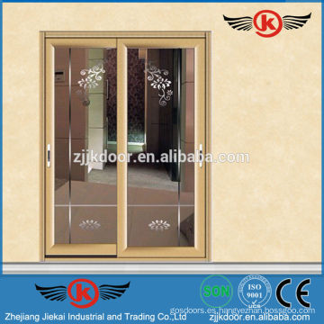 JK-AW9125 puertas interiores de vidrio de doble entrada / puerta de entrada de vidrio comercial